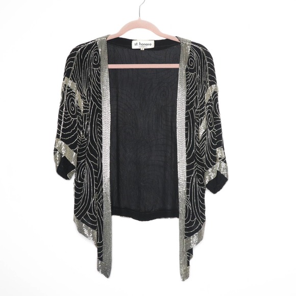 Vintage French Silk Embroidered Kimono | St Honore - Picture 1 of 8